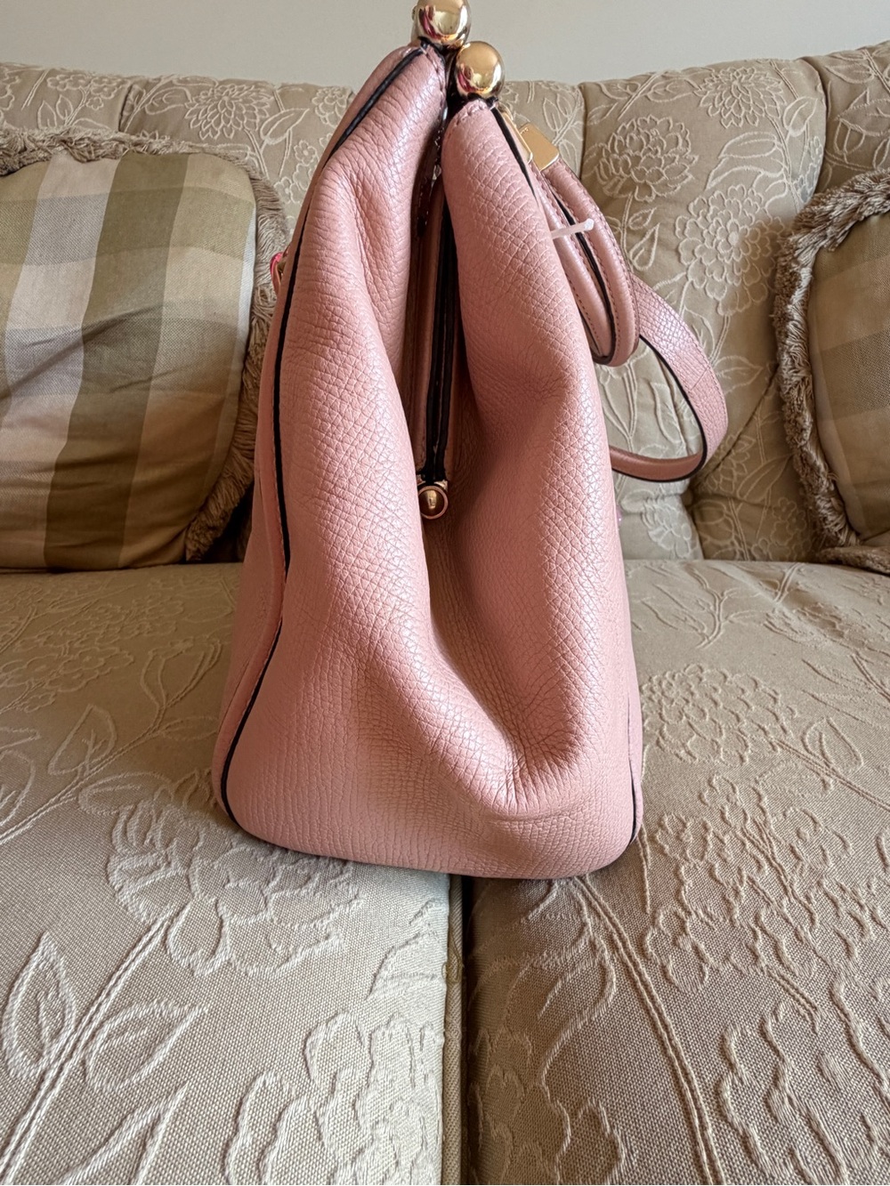 Coach Madison Phoebe Blush Pink Pebbled Leather Satchel with Gold-Tone Hardware - Picture 5 of 12